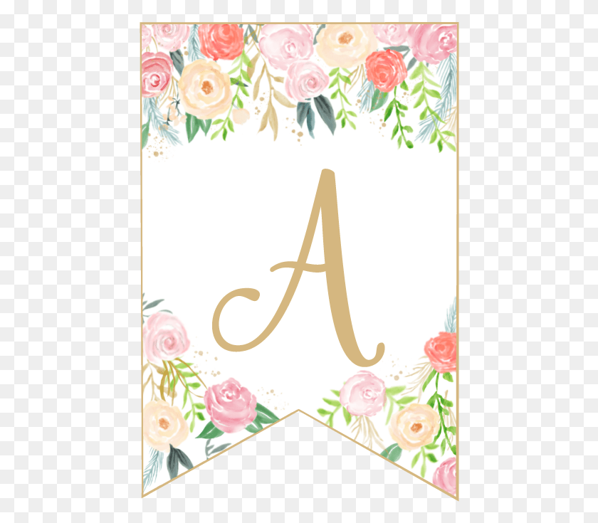 450x675 Flower Banner Printable Floral Happy Birthday Banner Printable, Floral Design, Pattern, Graphics HD PNG Download