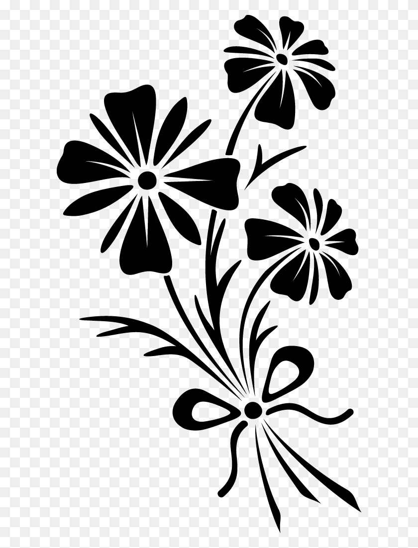 612x1042 Flower Black White Flowers Vectors, Graphics, Floral Design HD PNG Download