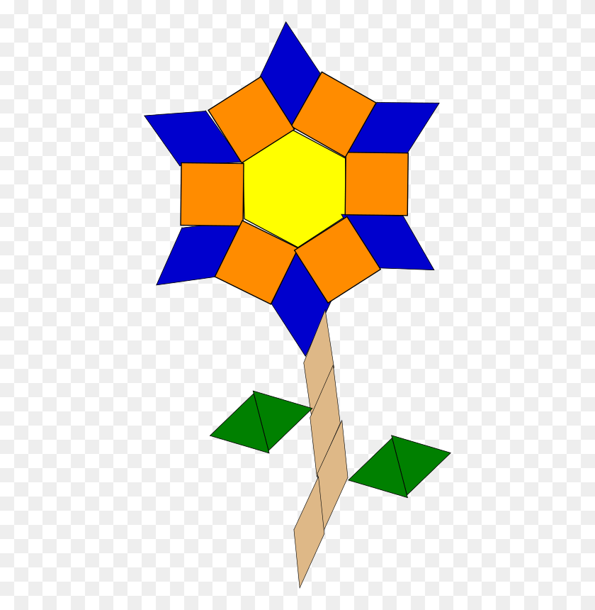 434x800 Цветочный Цветок Геометрические Фигуры Клипарт, Сделанный Из Фигур, Символ, Символ Звезды, Узор Hd Png Скачать