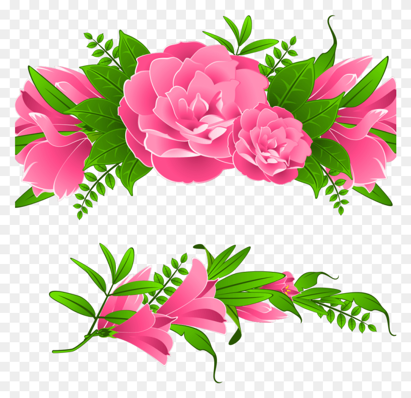 1025x992 Flower Border Clipart, Plant, Graphics HD PNG Download