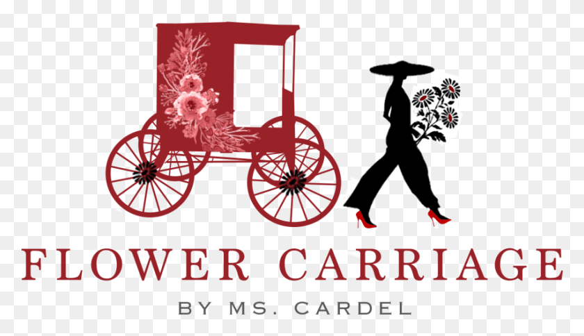 853x464 Flower Carriage By Ms Illustration, Vehicle, Transportation, Person HD PNG Download