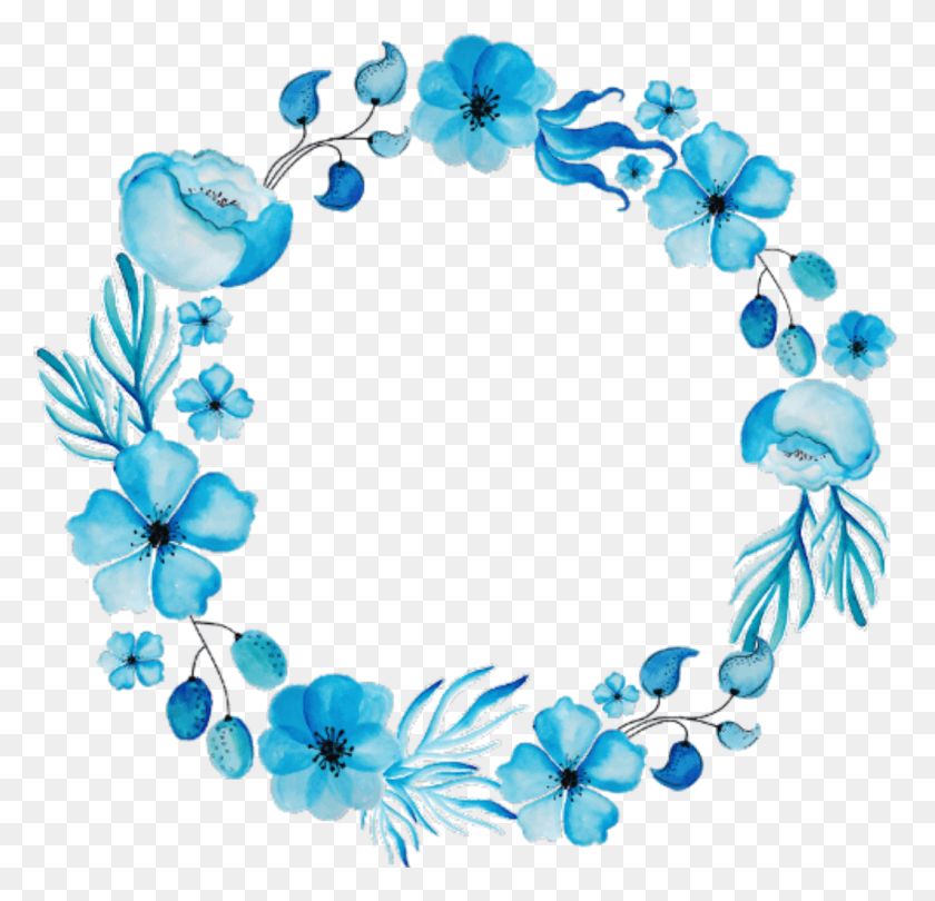 1064x1024 Descargar Png / Círculo De Flores Flor Azul, Gráficos, Diseño Floral Hd Png