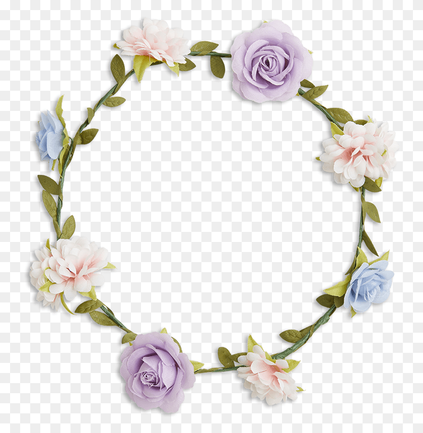 750x799 Flower Crown Lilac Flower With Leaf Bracelet In Gold, Floral Design, Pattern, Graphics HD PNG Download