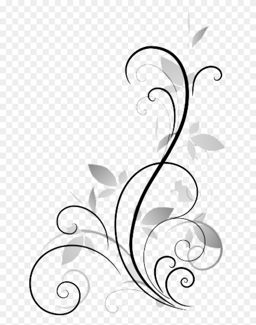 649x1005 Flower Display Art Abstract Vector Royalty Free Stock Flower Clipart Black And White, Graphics, Floral Design HD PNG Download