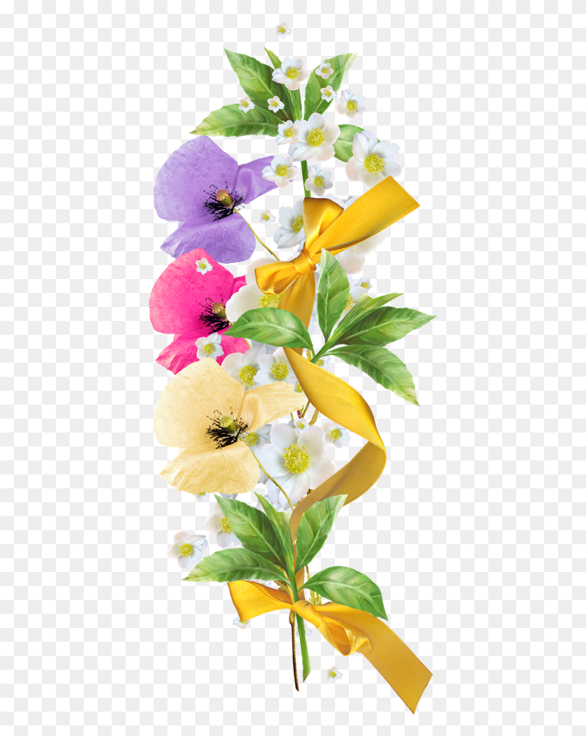 416x995 Flower Drawing Art Clip Art Artificial Flower, Plant, Blossom, Petal HD PNG Download