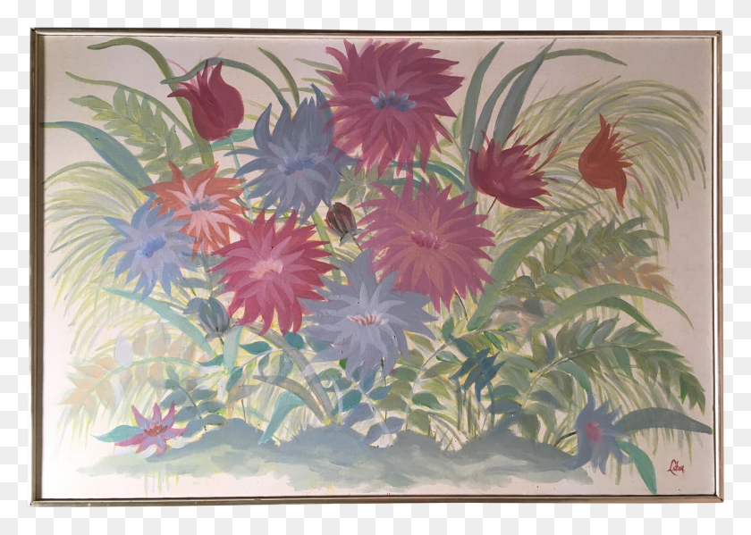 1917x1326 Цветочный Рисунок Мягкие Пастельные Хризантемы Hd Png Скачать