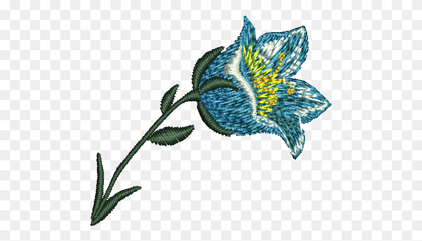 481x421 Flower Embroidery Design Gentian Family, Pattern, Lizard HD PNG Download