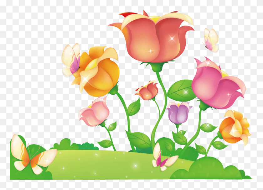 1564x1096 Цветок Евклидово Векторные Иллюстрации Пляж Роза, Графика, Растение Hd Png Скачать