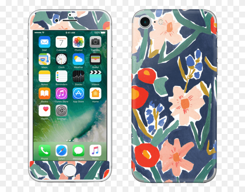 655x599 Flower Field Skin Iphone 7 128 Rose Gold, Mobile Phone, Phone, Electronics HD PNG Download