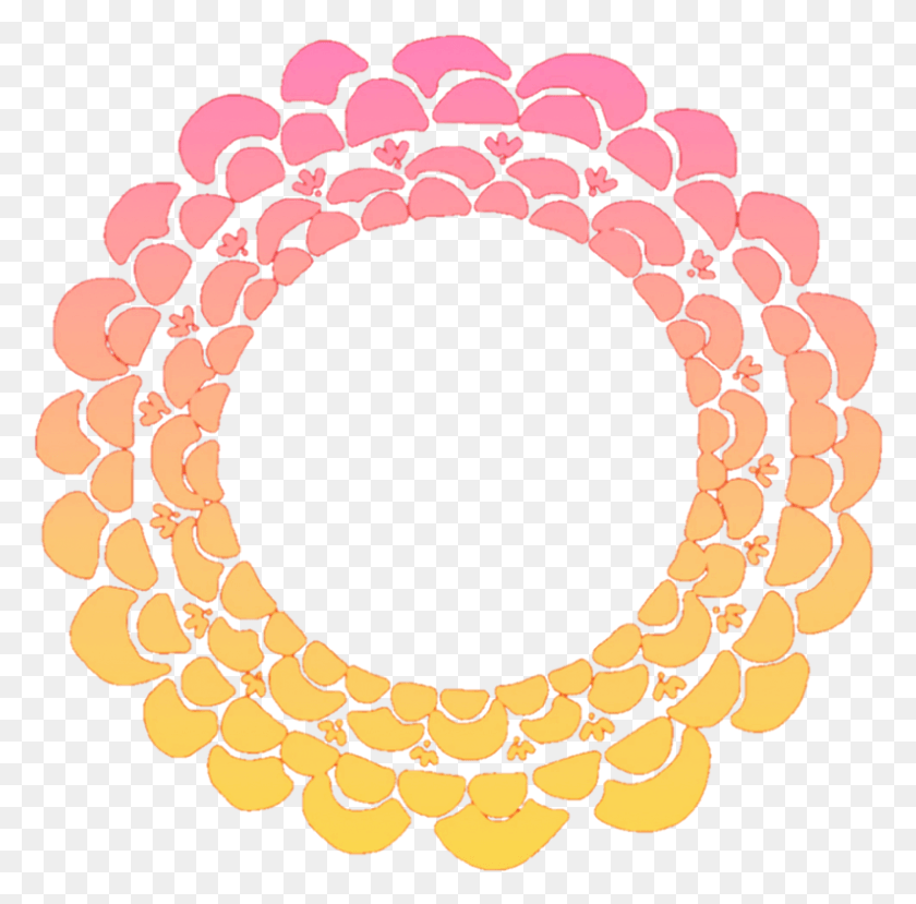 795x784 Flower Flowers Floral Round Wreath Frame Colourful Circle, Lamp, Pattern, Graphics HD PNG Download