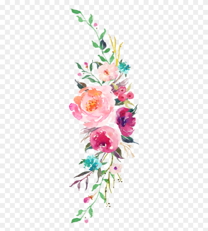 291x873 Цветочные Цветы Наклейки Snapchat Флорибунда, Растение, Цветение, Гвоздика Hd Png Скачать