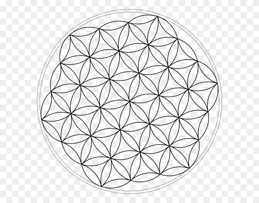 600x600 Flower Of Life Symbol, Pattern, Ornament HD PNG Download