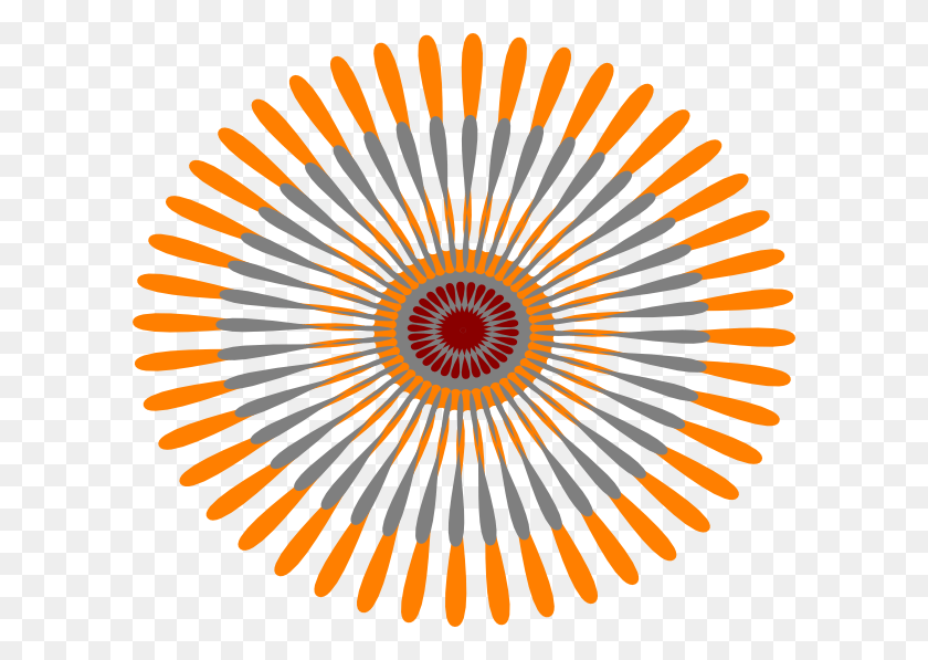 600x537 Flower Orange Happy New Year 2019 Icon, Pattern, Graphics HD PNG Download
