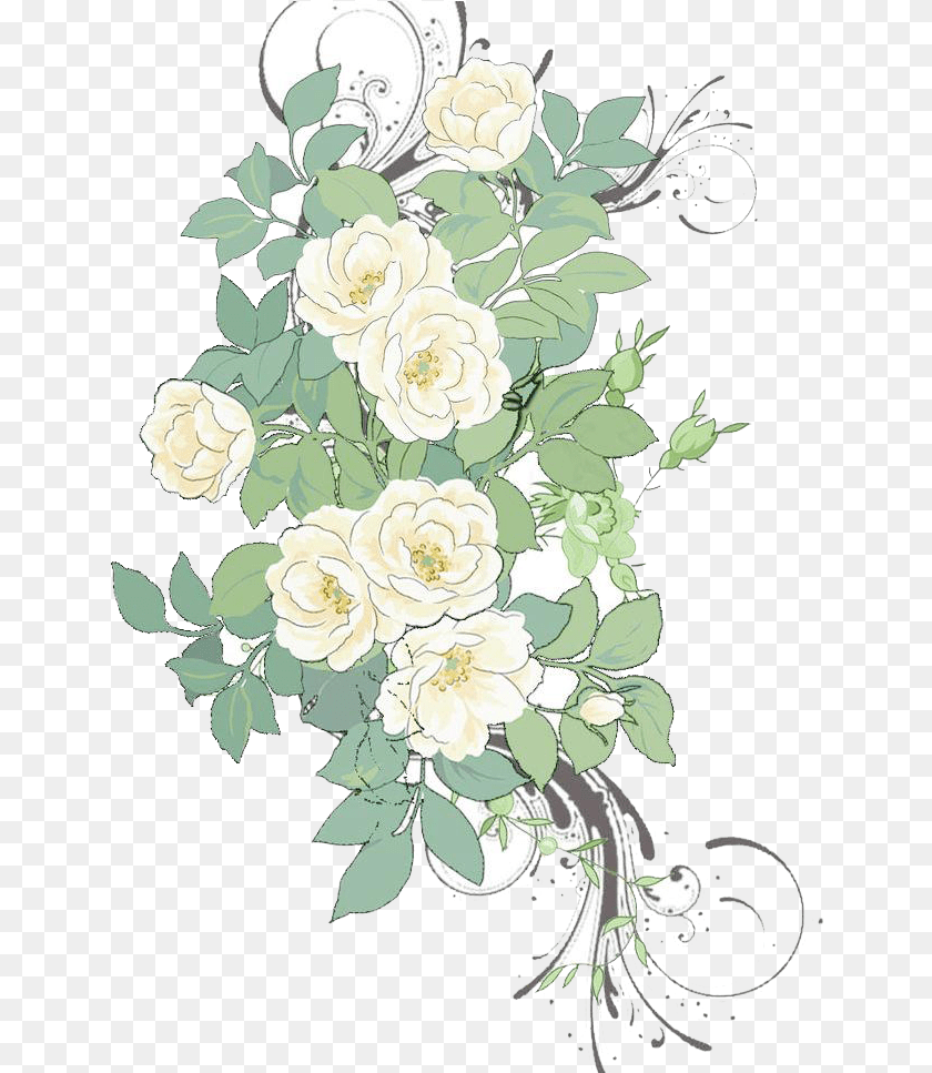 Flower Painting Pattern Watercolor White Rose, Art, Floral Design, Graphics, Plant Clipart PNG