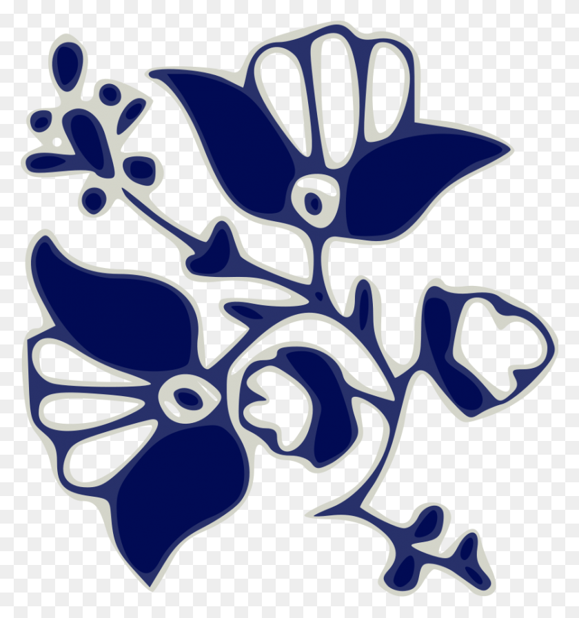 838x900 Flower Pattern Motif Bunga, Stencil, Snowflake Descargar Hd Png
