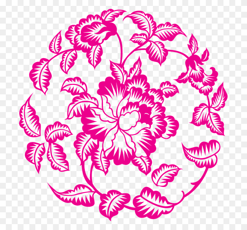 709x720 Flower Peony Motif, Graphics, Floral Design HD PNG Download
