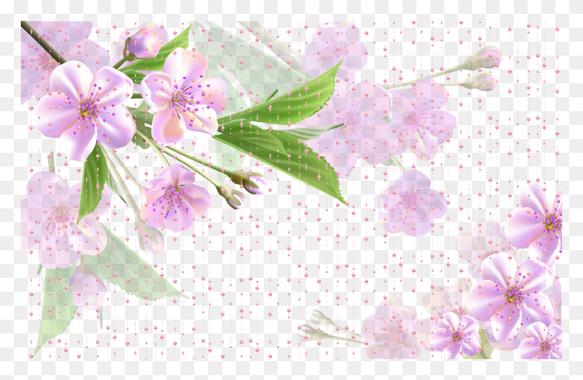 9071x5669 Flower Pink Fantasy Transprent HD PNG Download