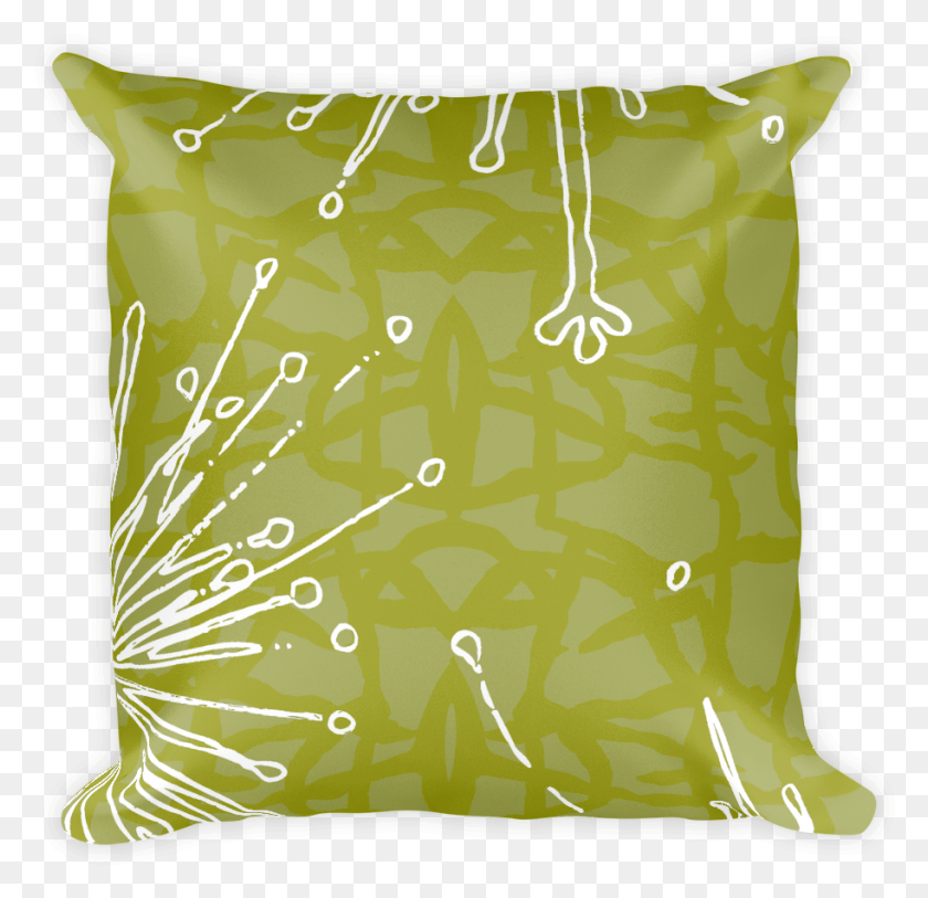 913x882 Flower Power Throw Pillow Chartreuse Cushion HD PNG Download