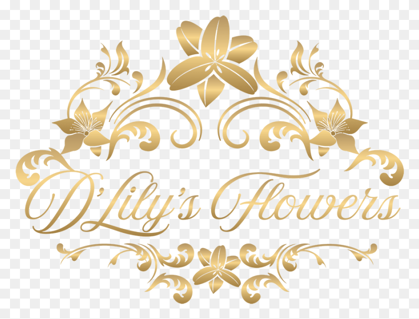 877x654 Flower Shop Logo Gold, Floral Design, Pattern, Graphics HD PNG Download