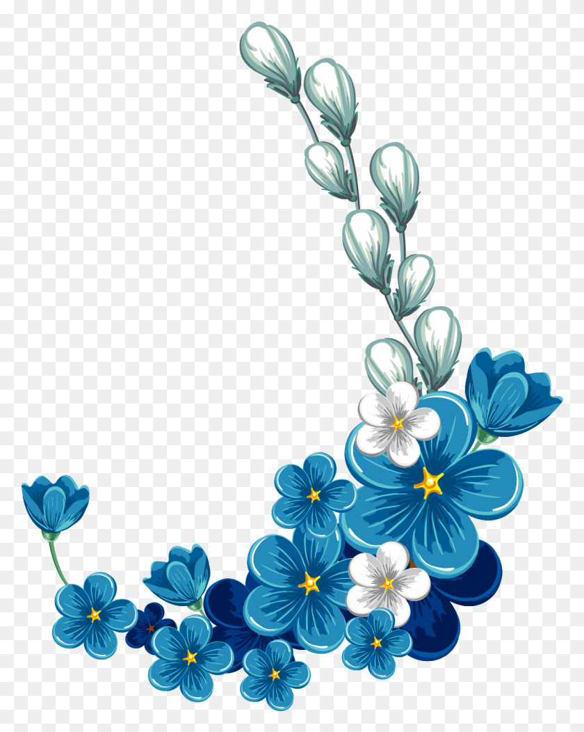 1116x1420 Flower Stock Photography Clip Art Blue Flower Border, Plant, Blossom, Geranium HD PNG Download