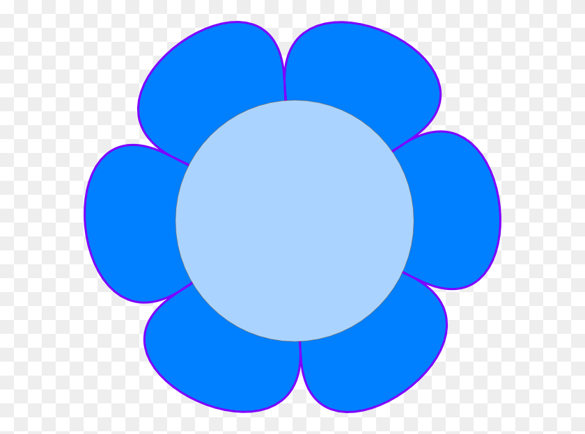 600x564 Flower Svg Clip Arts 600 X 564 Px Flower Cartoon Images Blue, Flare, Light, Balloon HD PNG Download
