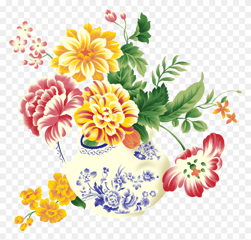 2634x2507 Descargar Png / Florero De Flores, Gráficos, Diseño Floral Hd Png