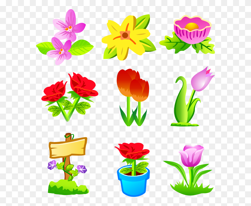 600x629 Цветок Вектор Бесплатно Цветы Значки Бесплатно, Растение, Цветение, Весна Hd Png Скачать