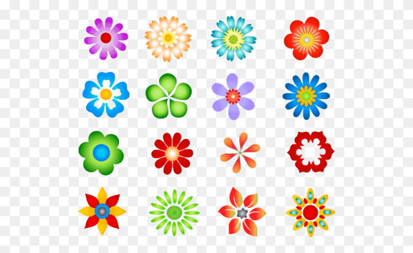 528x455 Flower Vector Pretty Flower Silhouette, Pattern, Plant, Blossom HD PNG Download