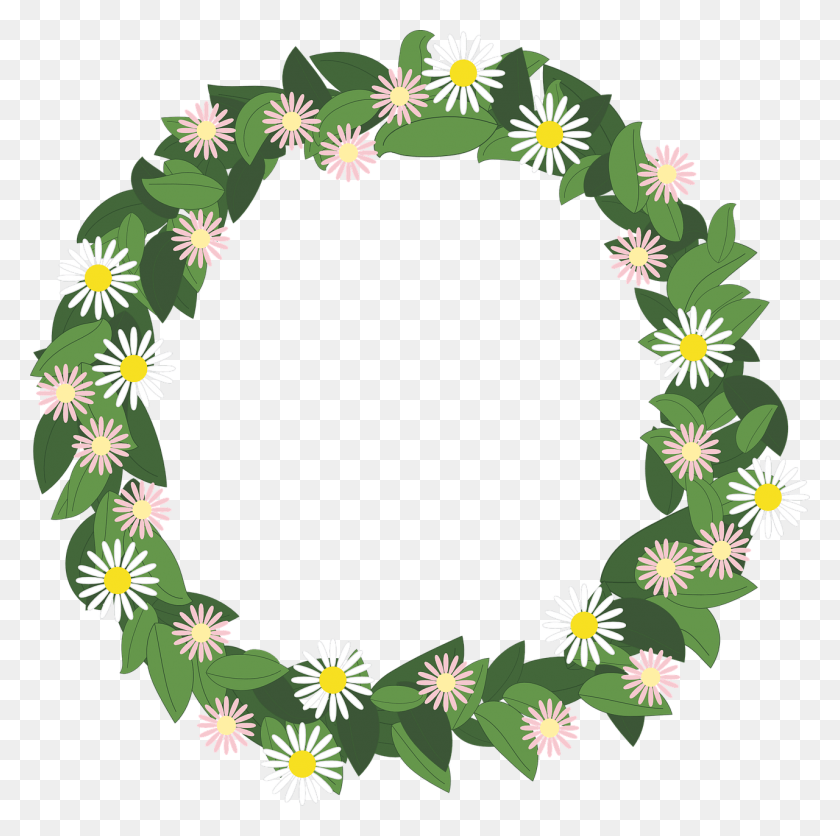 1280x1274 Flower Wreath Rim Prskrage Image Lingkaran Bunga, Graphics, Floral Design HD PNG Download