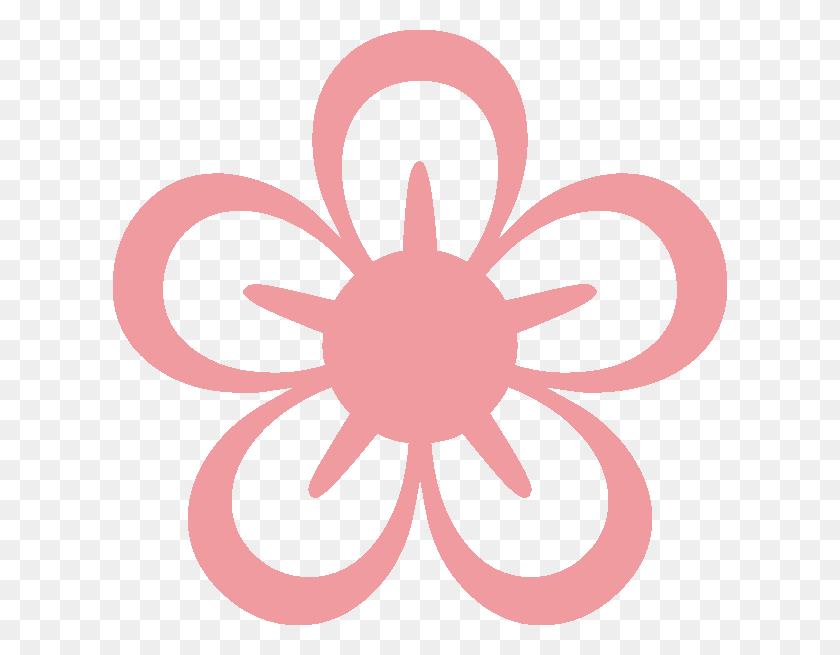 614x595 Descargar Png Flowerit 5 Pink 5 Petal Flower Svg, Graphics, Pattern Hd Png