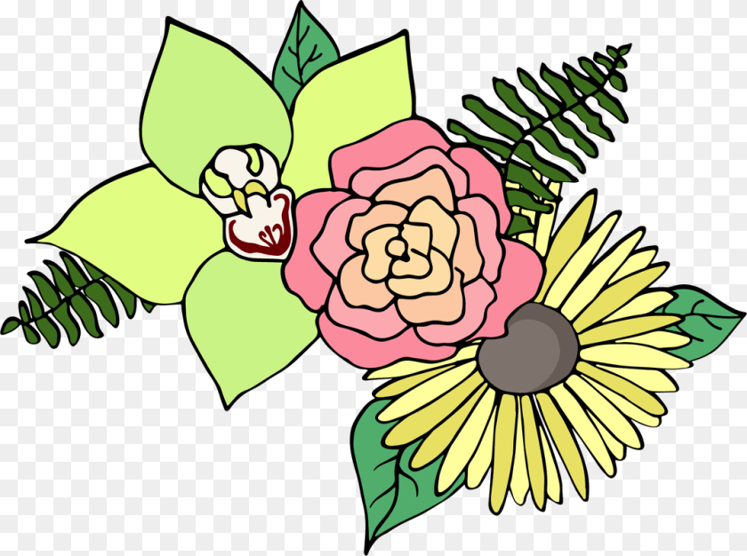 Flowers, Art, Floral Design, Graphics, Pattern Sticker PNG