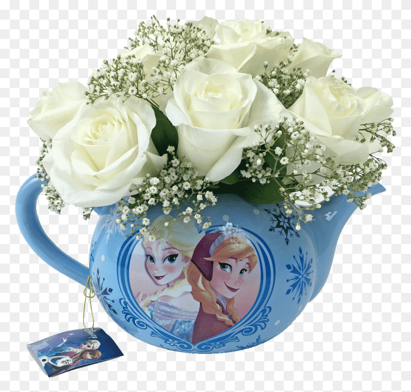 1006x959 Flowers Amp Tea With Frozen Princesses Disney Princess Themed Flower Arrangements, Plant, Blossom, Person HD PNG Download