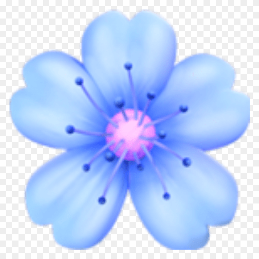 1799x1799 Цветы Синие Эмодзи В Tumblr Стикеры Цветок В Tumblr Розовый Цветок Эмодзи, Растение, Герань, Цветение Hd Png Скачать