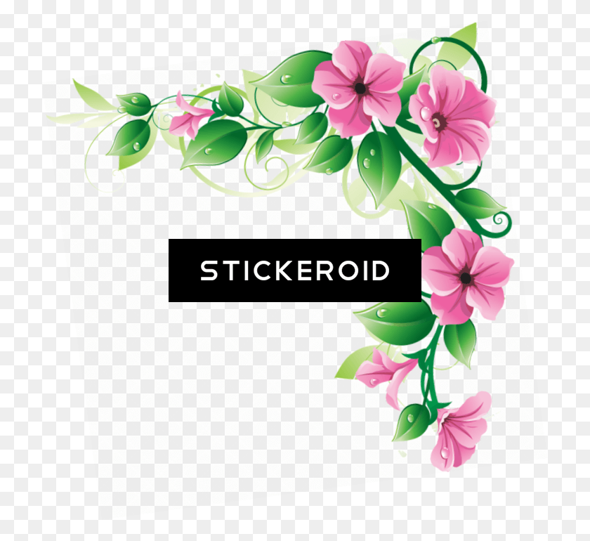 720x710 Flowers Border, Graphics, Floral Design HD PNG Download