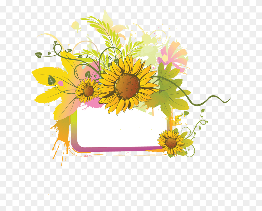 640x616 Flowers Borders Clipart Daisy Daisies Borders Clip Art, Graphics, Plant HD PNG Download