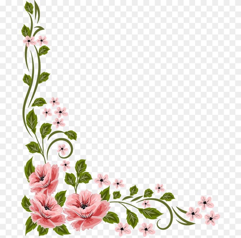 693x829 Flowers Flores Esquineras Vector, Art, Floral Design, Graphics, Pattern Clipart PNG