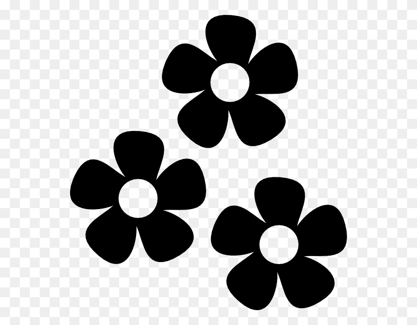 558x596 Flowers Icon Clip Art At Clker Vector Flower Icon, Stencil, Texture, White HD PNG Download