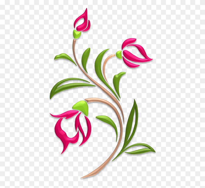446x708 Flowers Illustrations Art Ampamp Vintage Floral Design Stencil, Graphics, Pattern HD PNG Download