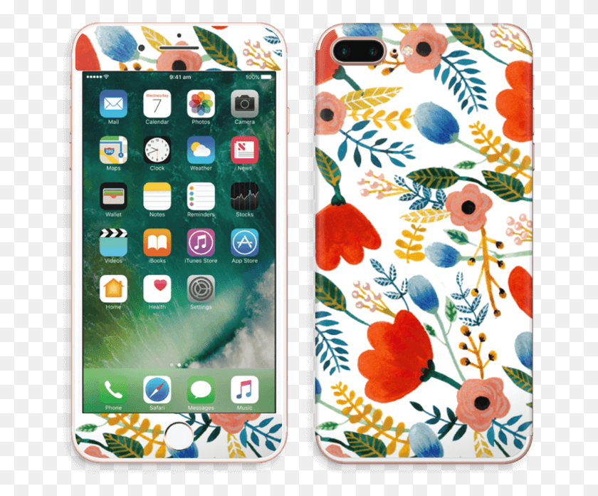 665x636 Flowers Skin Iphone 7 Plus Apple Iphone 7 Price In Qatar, Mobile Phone, Phone, Electronics HD PNG Download