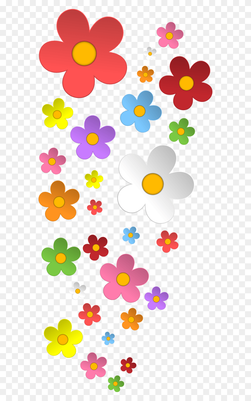 582x1280 Flores De Primavera De Diseño, Diseño Floral, Patrón, Gráficos Hd Png Descargar