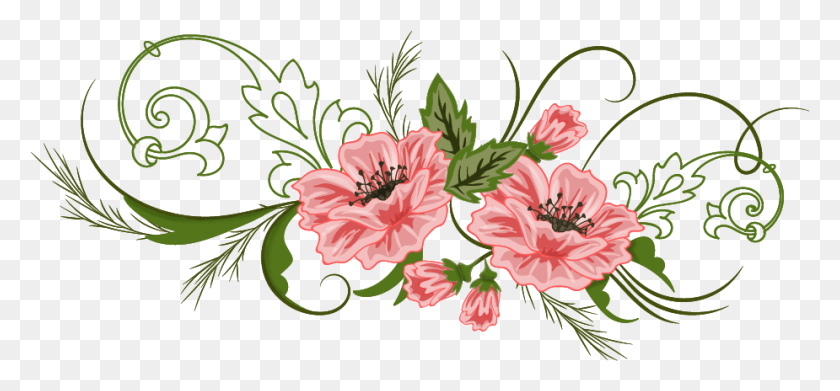 925x393 Flowers Vector Gilliflower, Plant, Hibiscus, Flower HD PNG Download