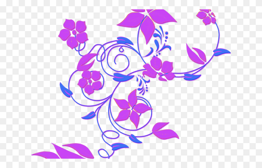 640x480 Flowers Vectors Clipart Math Purple Vector Design, Graphics, Floral Design HD PNG Download