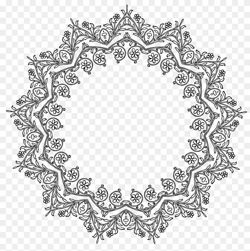 1911x1920 Flowery Vintage Frame Clipart, Art, Floral Design, Graphics, Pattern PNG