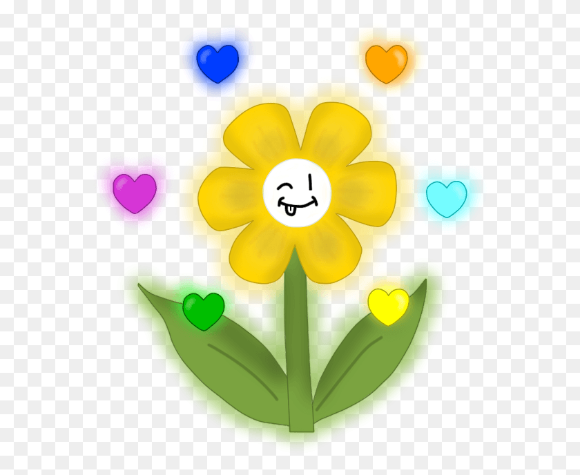 576x628 Flowey Transparent Tiny Heart, Plant, Flower, Blossom HD PNG Download