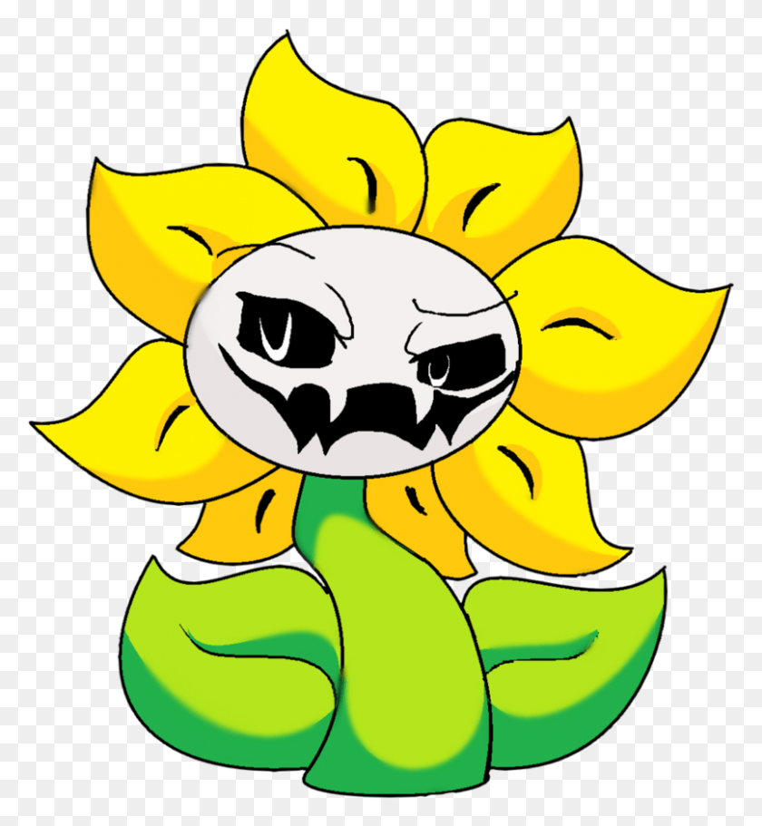 806x880 Flowey Undertale Flowey The Flower Drawing, Graphics, Nature HD PNG Download
