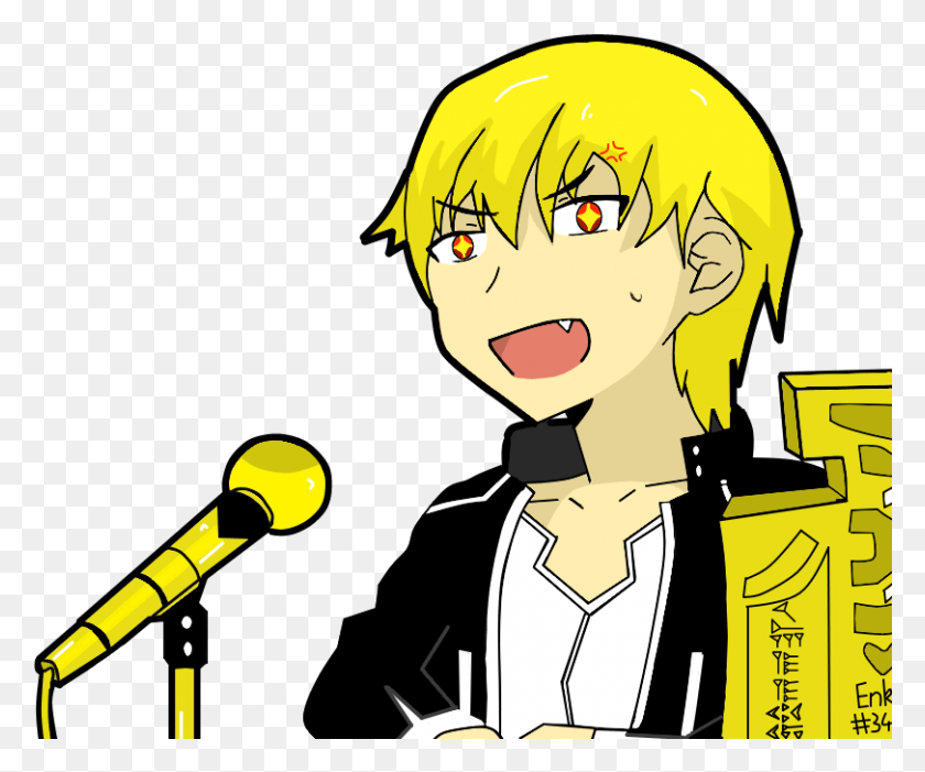 811x667 Fluffcontinuing The Announcer Saga Comes Gilgamesh Fate Grand Order Announcers, Person, Human, Bottle HD PNG Download
