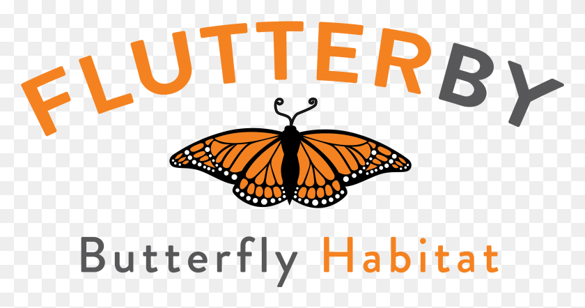 2654x1302 Flutterby Logo Final1 01 No Csc Mariposa Monarca, Texto, Insecto, Invertebrado Hd Png