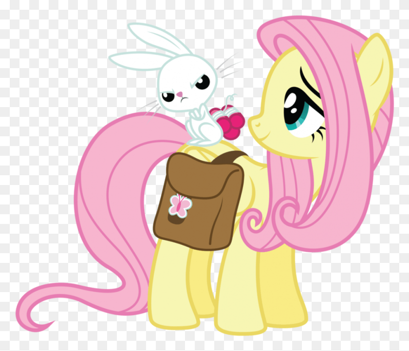941x798 Fluttershy And Angel My Little Pony Fluttershy With Animals, Comics, Book, Toy HD PNG Download