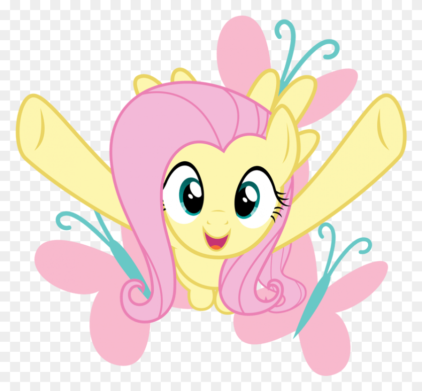 831x765 Fluttershy Cutie Mark, Graphics, Toy HD PNG Download