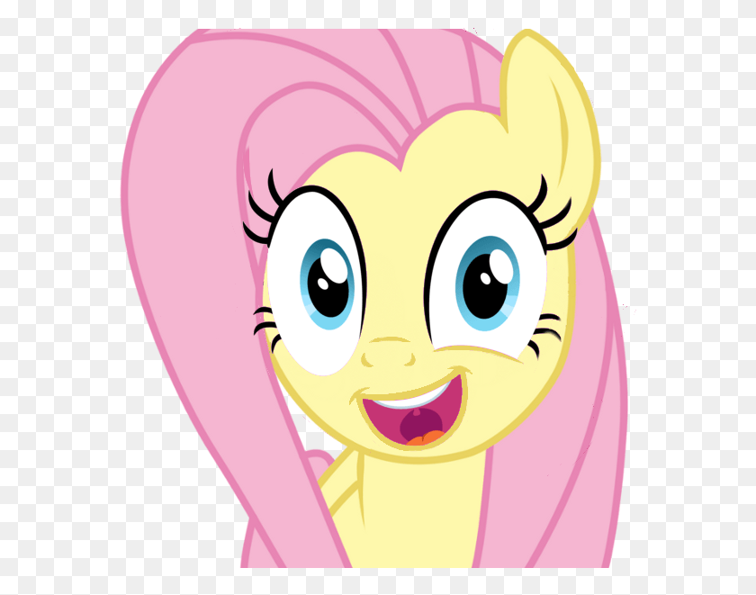 575x601 Fluttershy Face, Graphics, Purple HD PNG Download